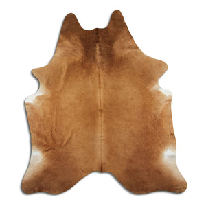 Brown cowhide rug XXL