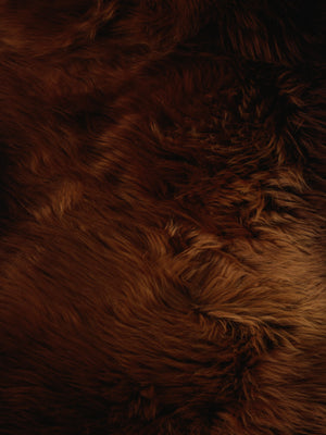 Brown sheepskin rug "Rusty"