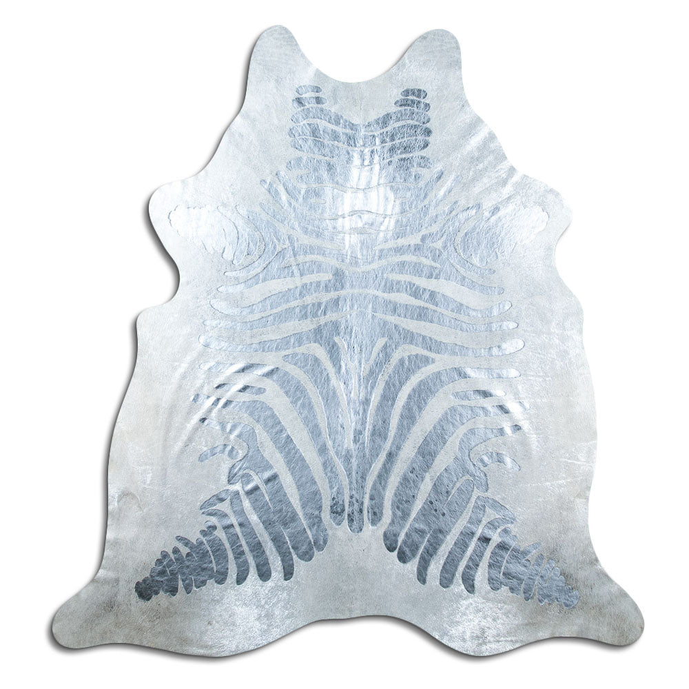 Zebra cowhide rug XL
