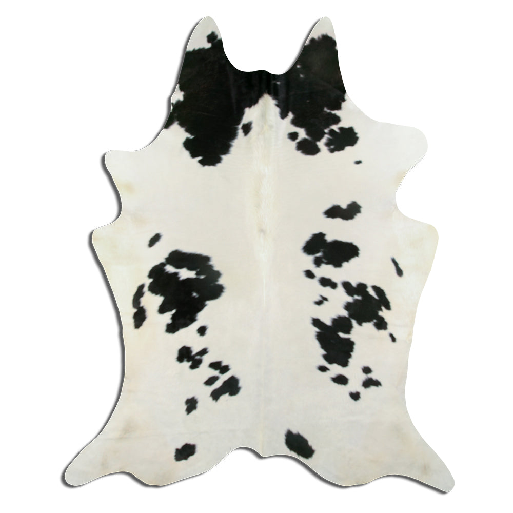 Černá a bílá hovězí kůže XL