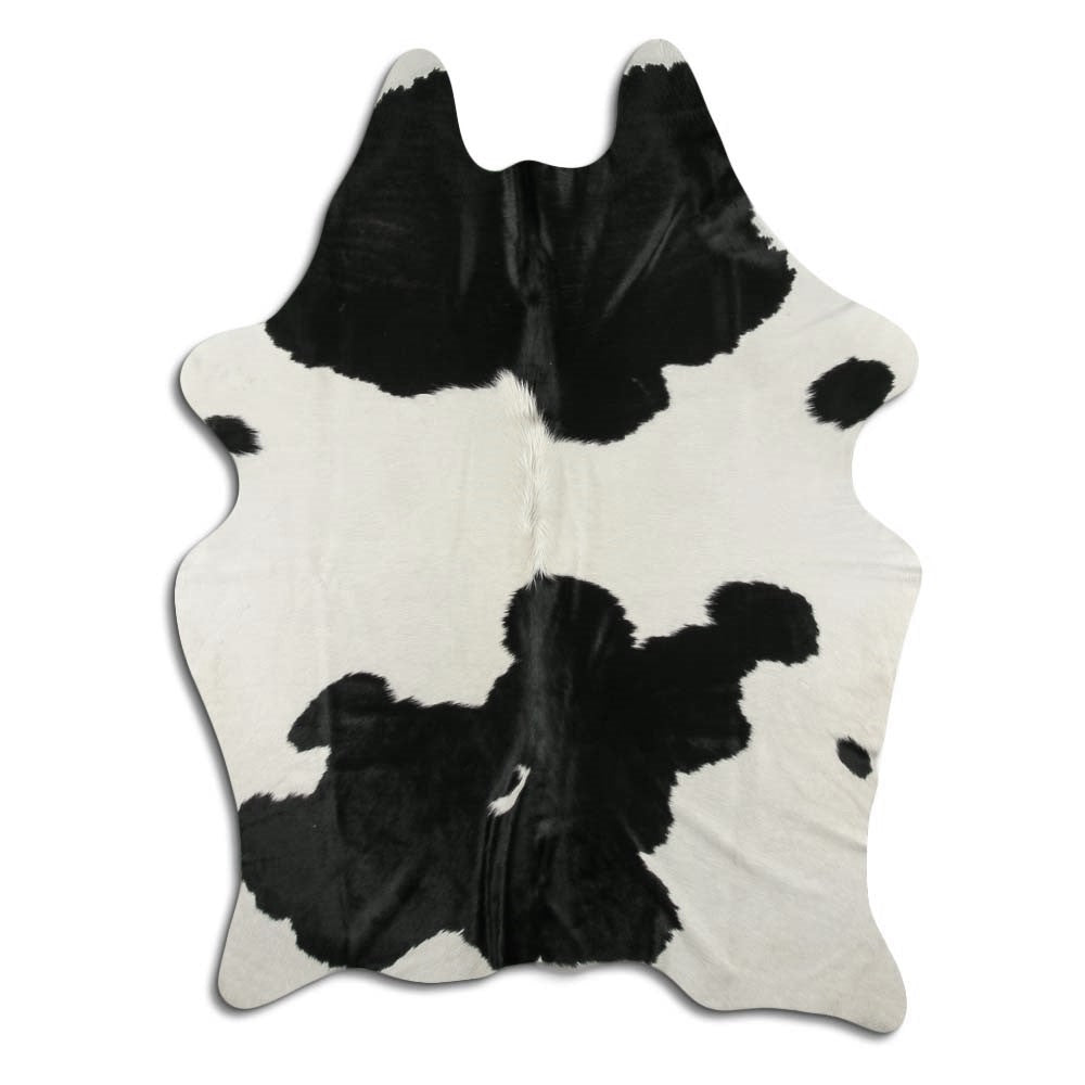 Černá a bílá hovězí kůže L