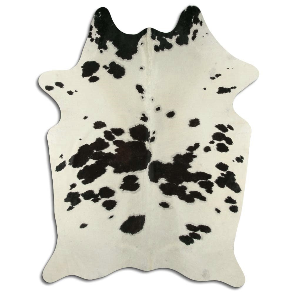 Černá a bílá hovězí kůže L