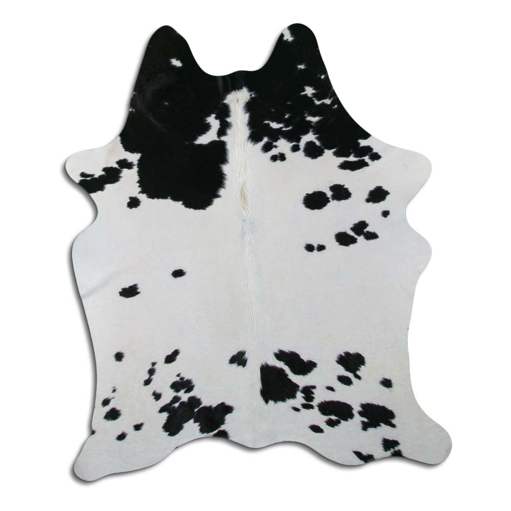 Černá a bílá hovězí kůže M