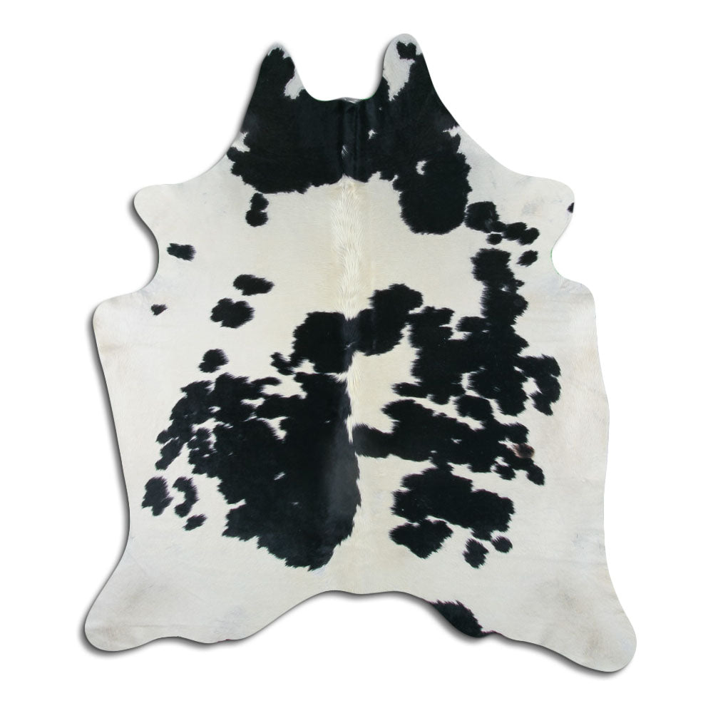 Černá a bílá hovězí kůže L