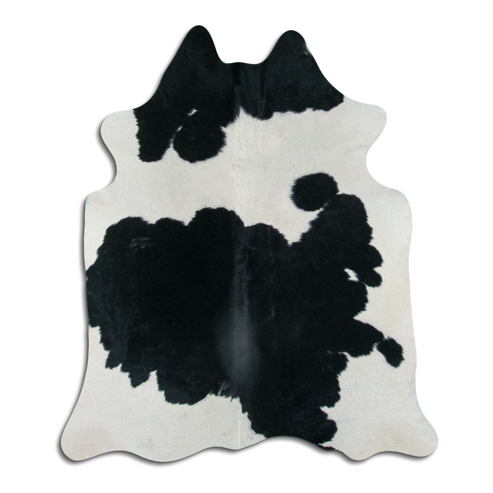 Černá a bílá hovězí kůže L