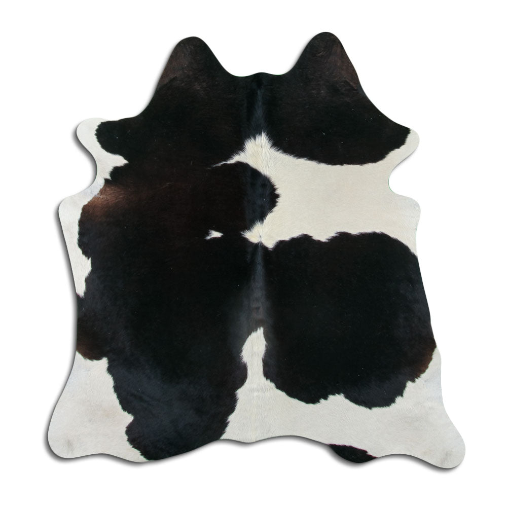 Černá a bílá hovězí kůže M