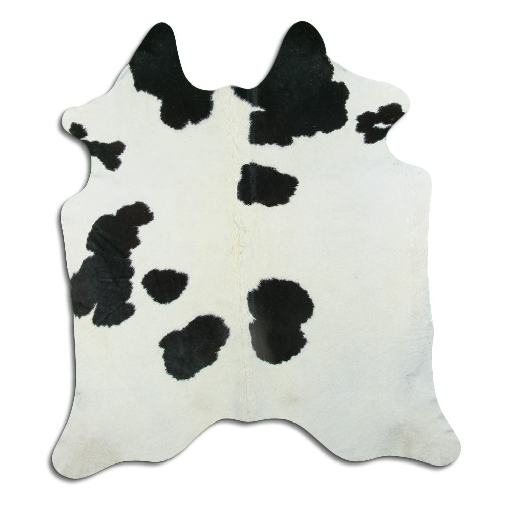Černá a bílá hovězí kůže L