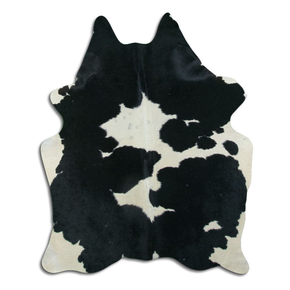 Černá a bílá hovězí kůže L