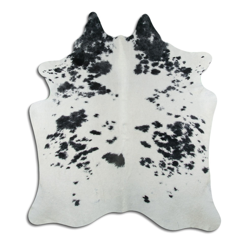Černá a bílá hovězí kůže L