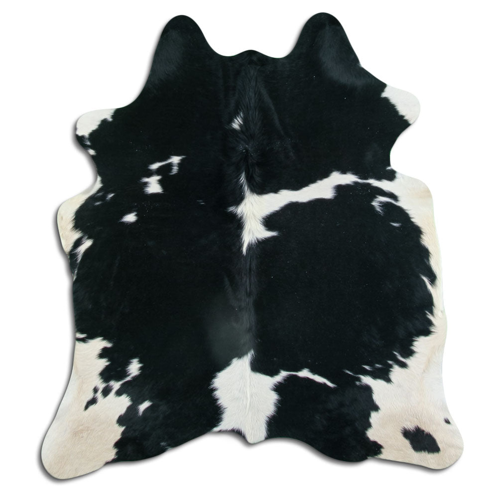 Černá a bílá hovězí kůže L