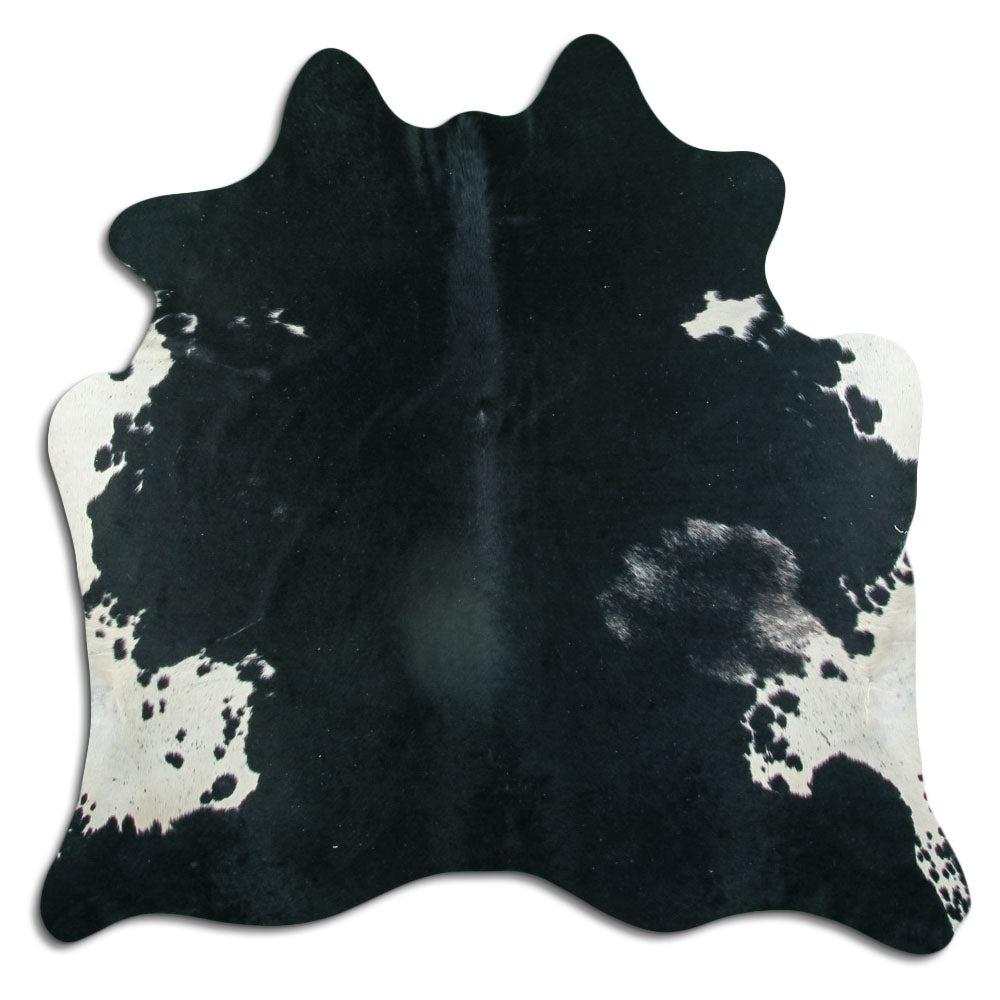Černá a bílá hovězí kůže M