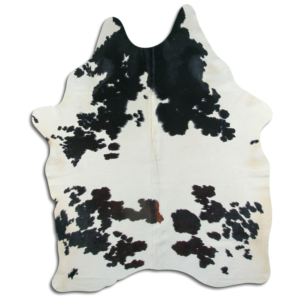 Černá a bílá hovězí kůže L