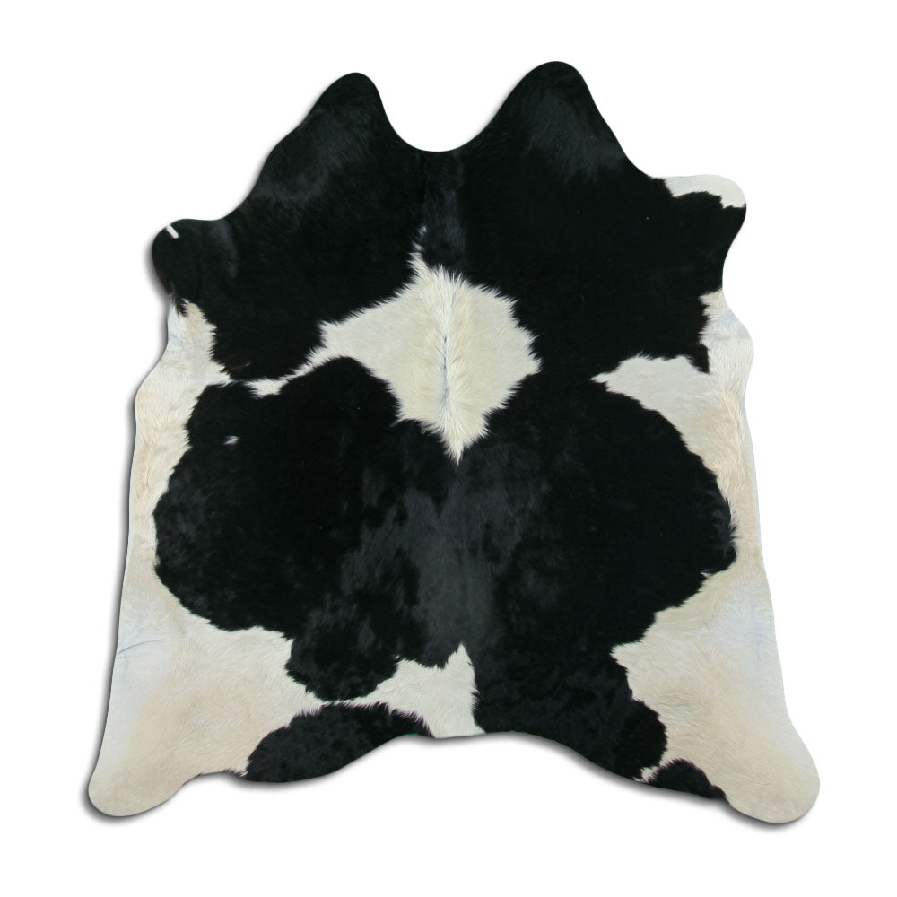 Černá a bílá hovězí kůže M