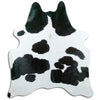 Black and white cowhide rug L