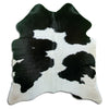 Black and white cowhide rug M