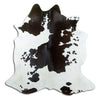 Black and white cowhide rug M