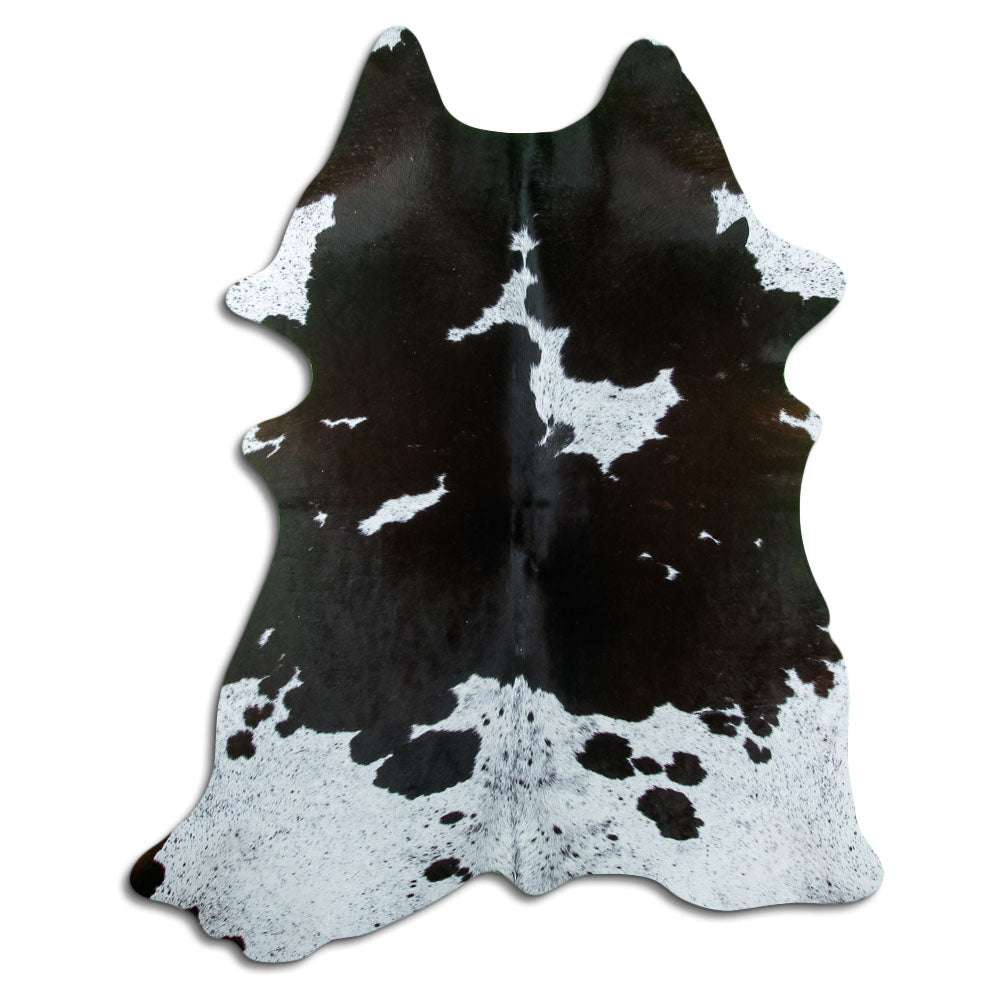 Black and white cowhide rug XL