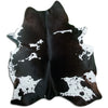Black and white cowhide rug L