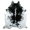 Black and white cowhide rug XL