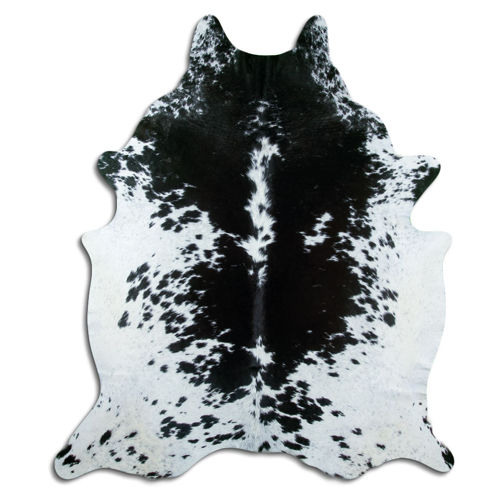 Black and white cowhide rug XL