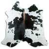 Black and white cowhide rug L