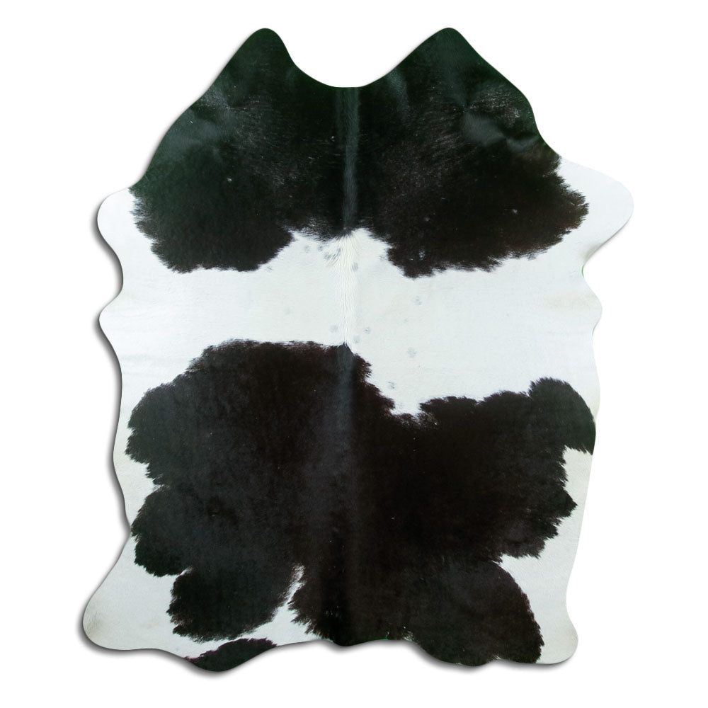 Black and white cowhide rug M