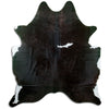 Black and white cowhide rug L