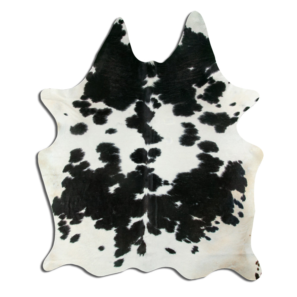 Černá a bílá hovězí kůže L