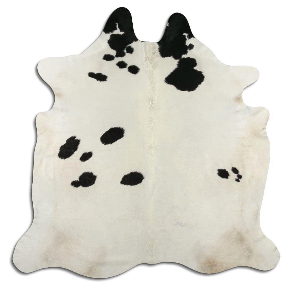 Černá a bílá hovězí kůže L