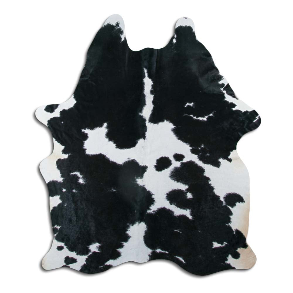 Černá a bílá hovězí kůže M