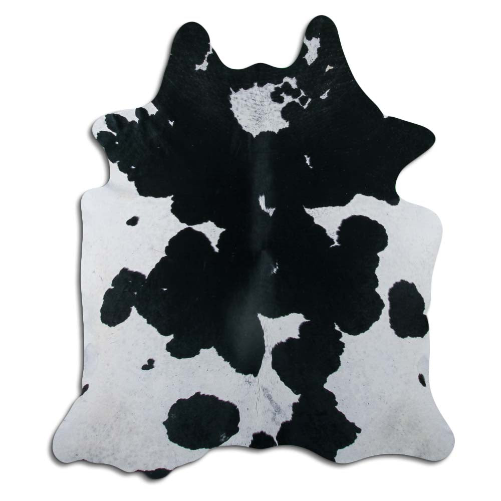 Černá a bílá hovězí kůže L