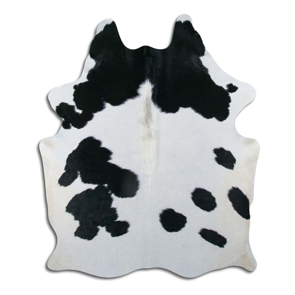 Černá a bílá hovězí kůže L