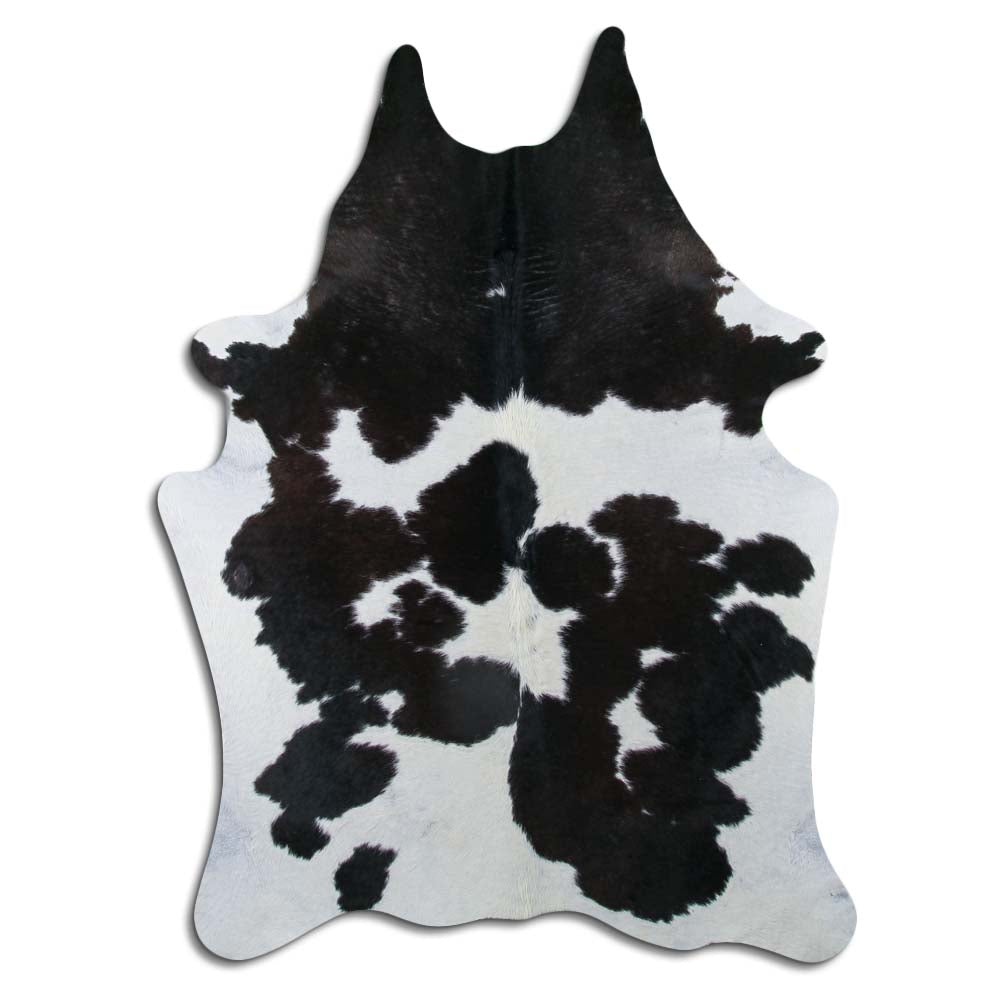 Černá a bílá hovězí kůže XL