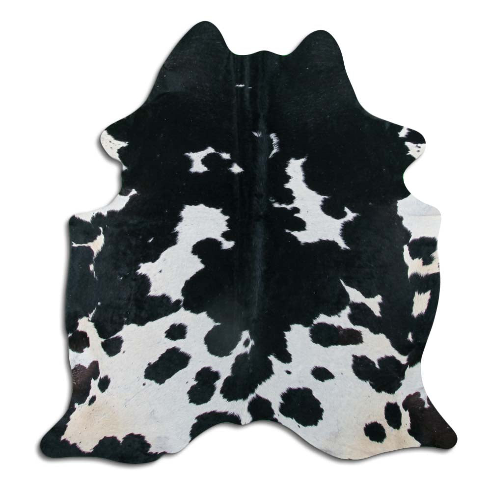 Černá a bílá hovězí kůže M