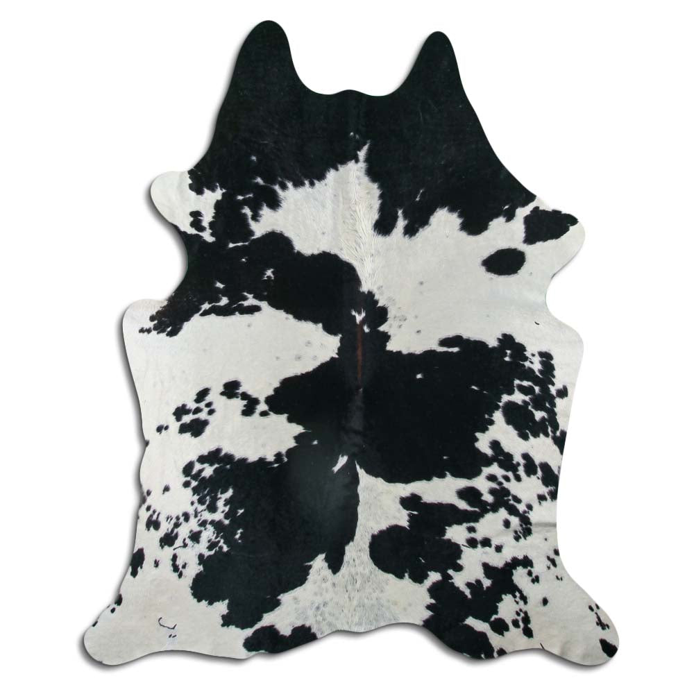 Černá a bílá hovězí kůže L