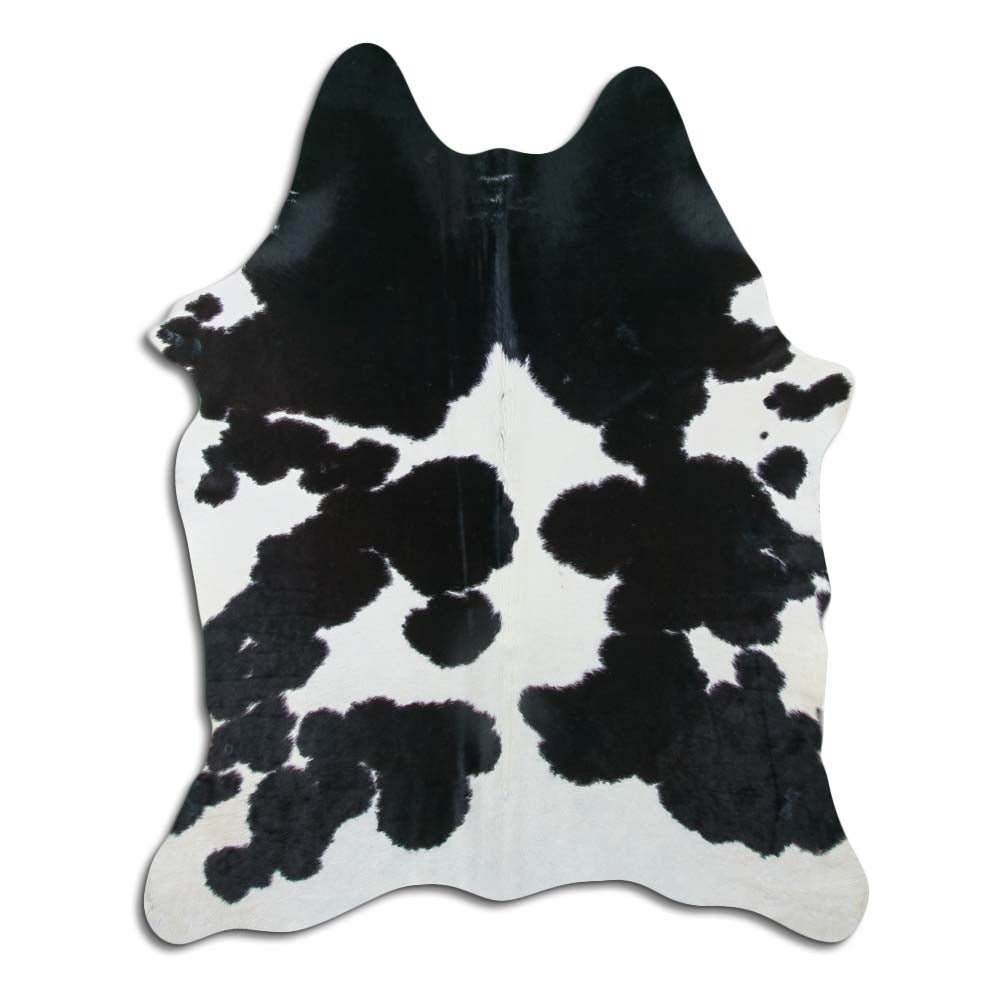 Černá a bílá hovězí kůže L