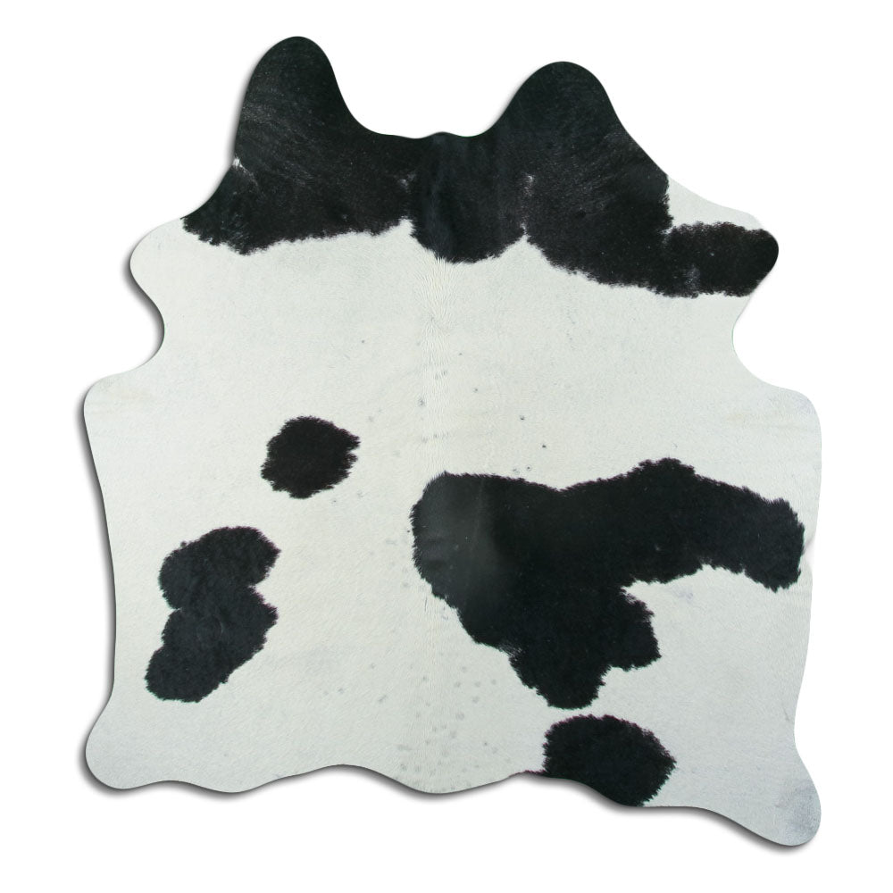 Černá a bílá hovězí kůže L