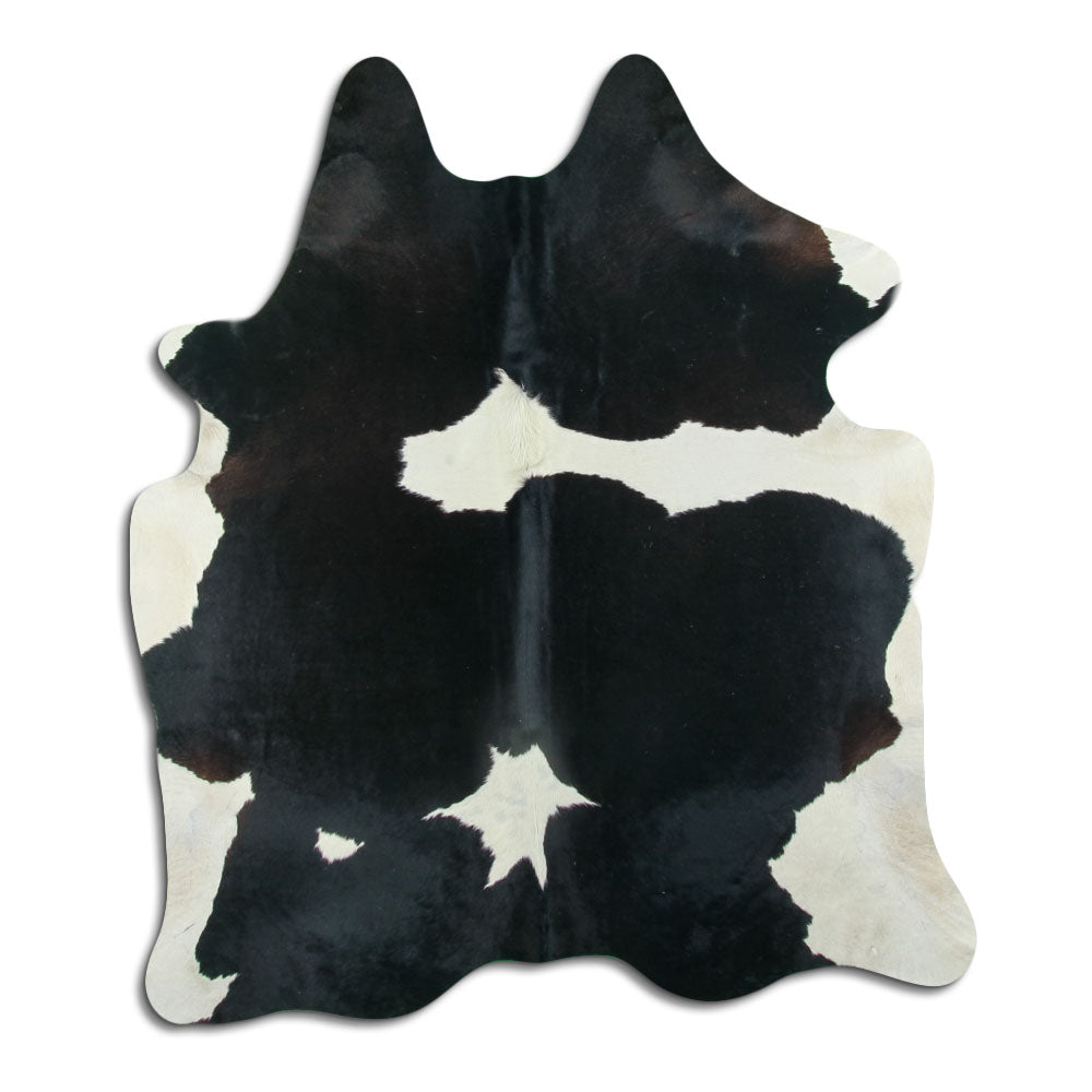 Černá a bílá hovězí kůže L