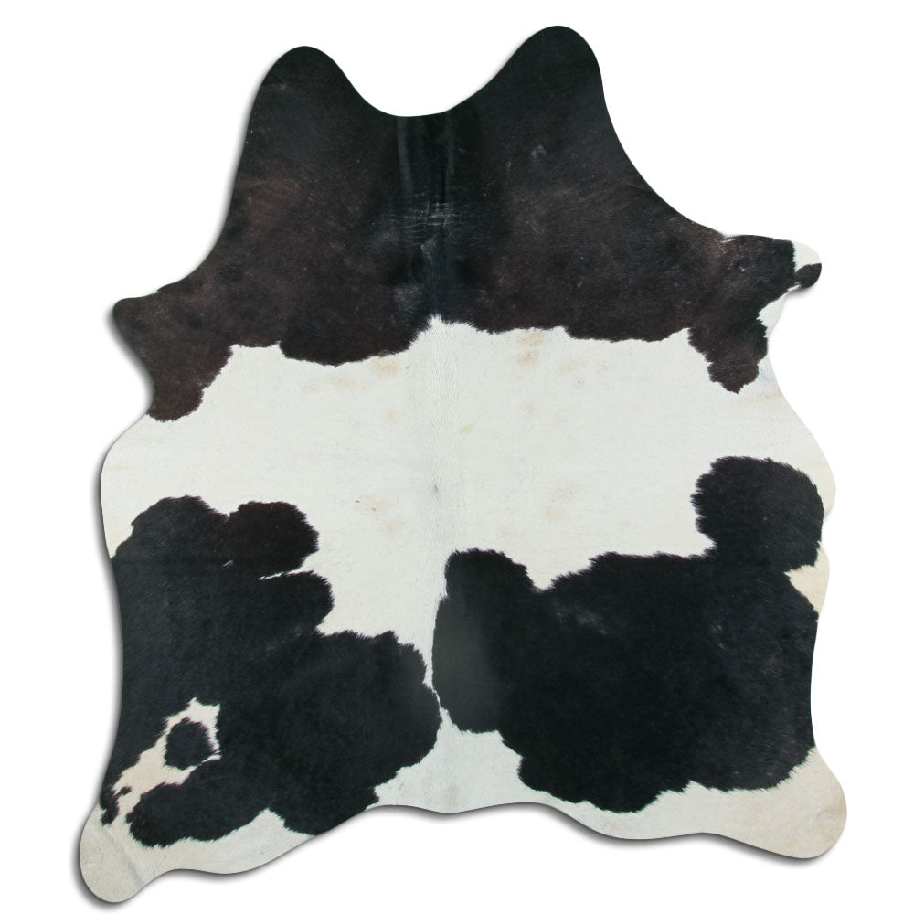 Černá a bílá hovězí kůže M