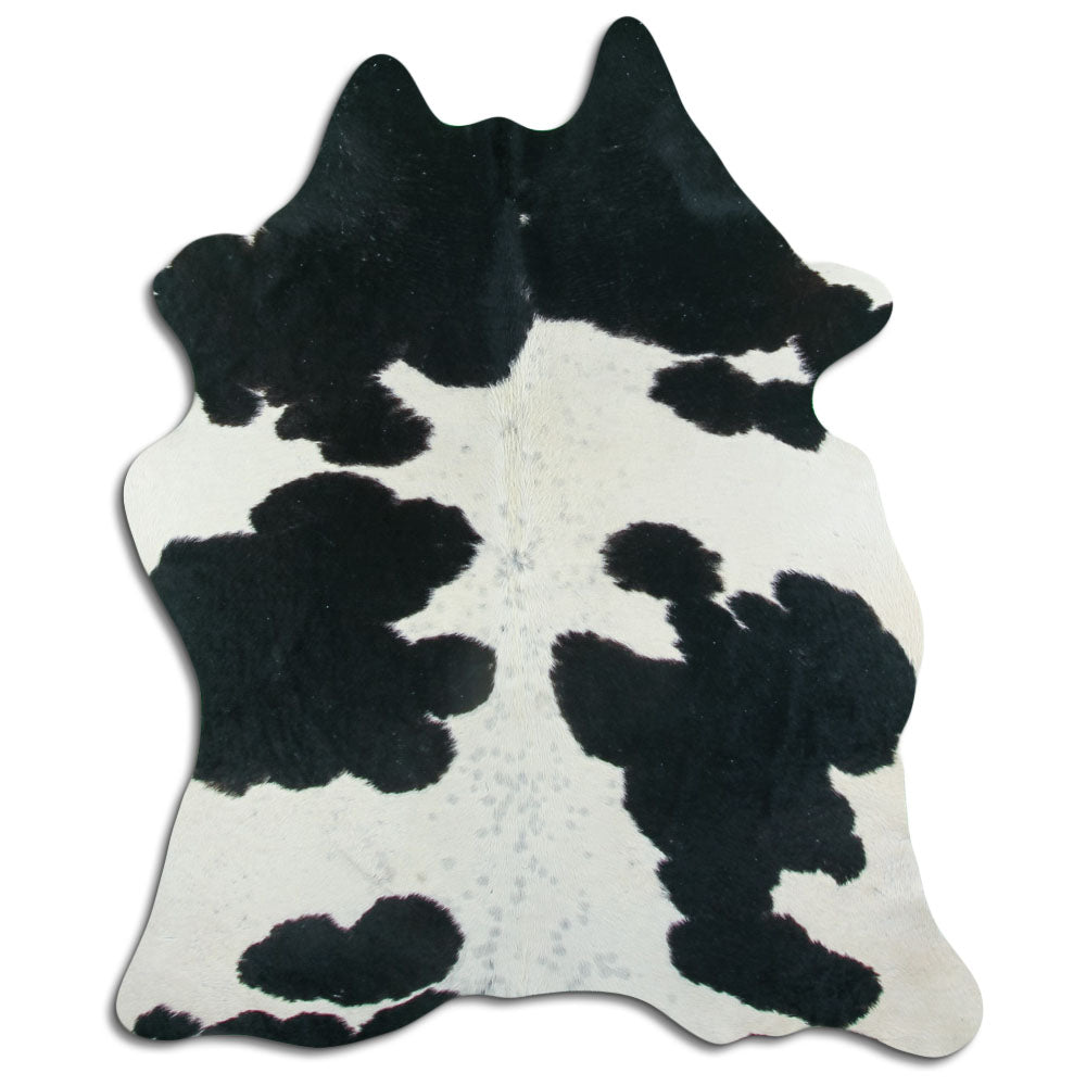 Černá a bílá hovězí kůže L
