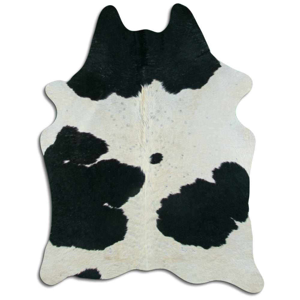 Černá a bílá hovězí kůže L