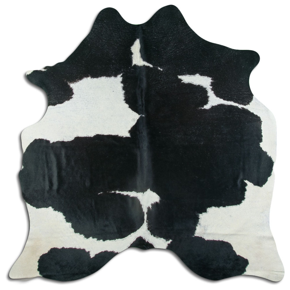 Černá a bílá hovězí kůže L