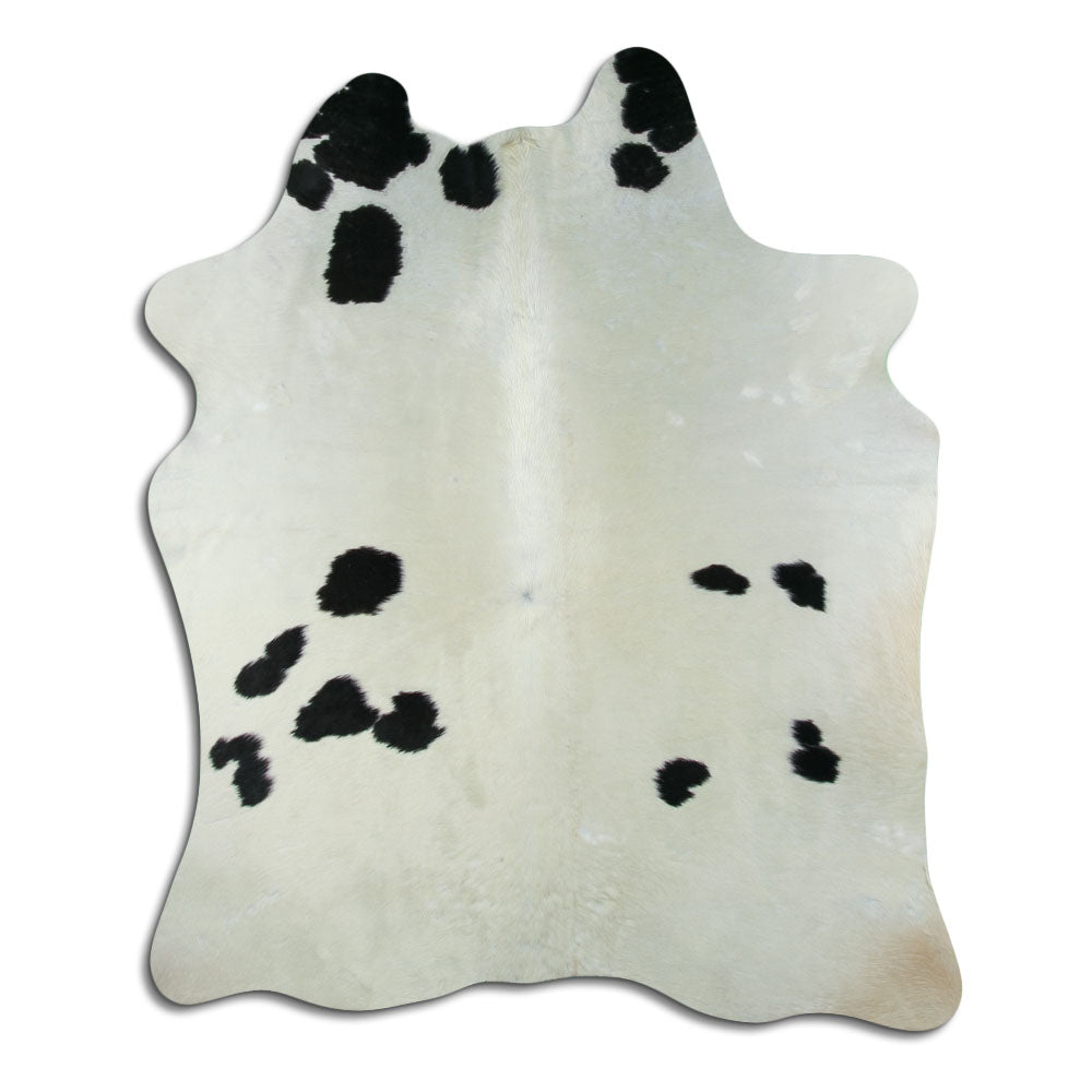Černá a bílá hovězí kůže L