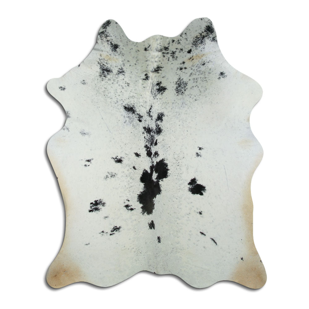 Černá a bílá hovězí kůže L