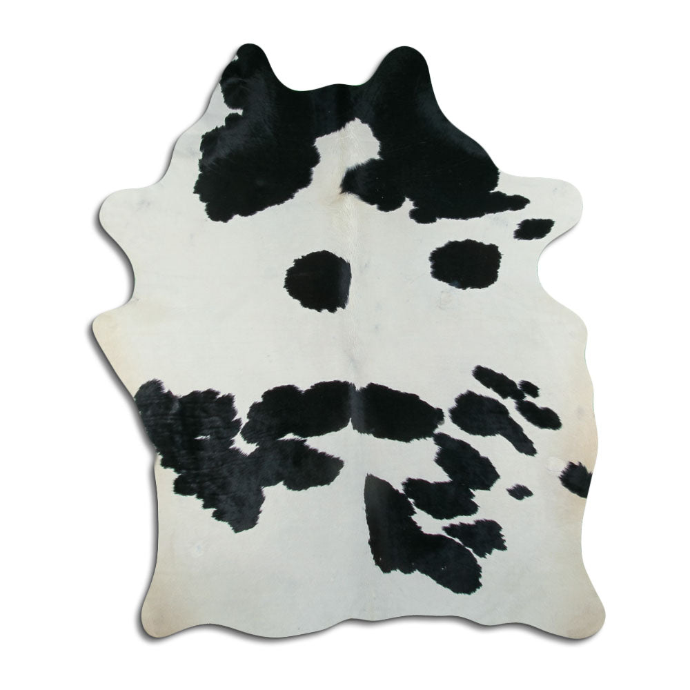 Černá a bílá hovězí kůže L