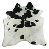Black and white cowhide rug M