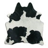 Black and white cowhide rug M