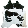 Black and white cowhide rug L