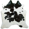 Black and white cowhide rug M