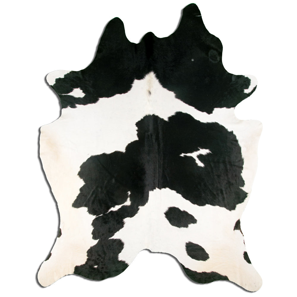 Černá a bílá hovězí kůže XXL